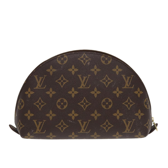 LOUIS VUITTON Monogram Trousse Demi Ronde Cosmetic Pouch M47520 LV Auth 89289 - Picture 2 of 16